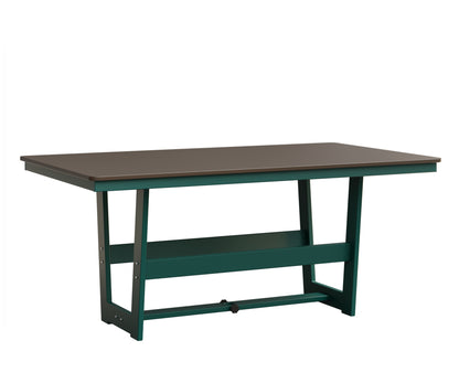 Berlin Gardens Hudson 40" x 70" Rectangle Table in Teal, Hammered Bronze top