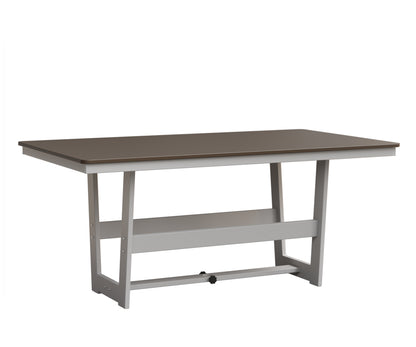 Berlin Gardens Hudson 40" x 70" Rectangle Table in White, Hammered Bronze top