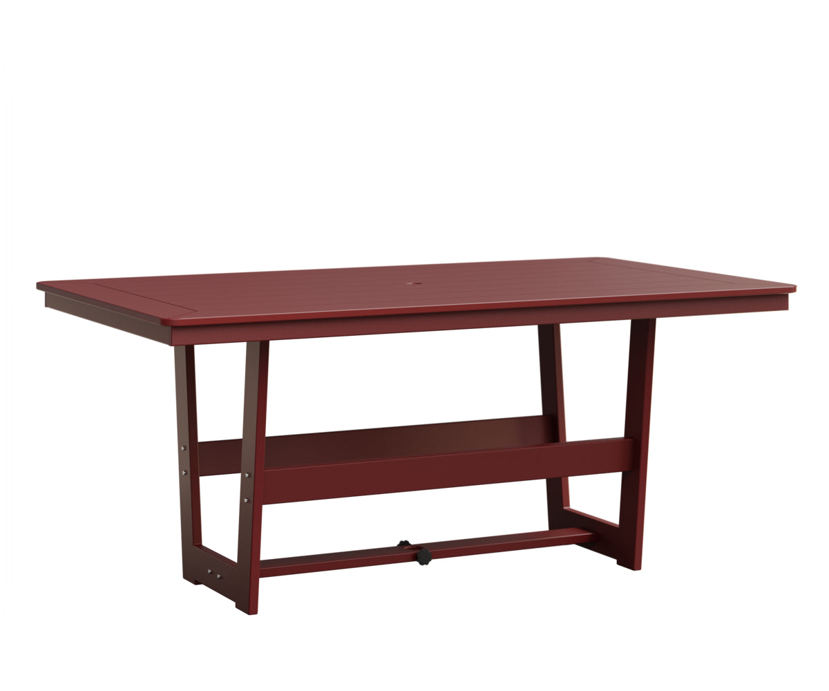 Berlin Gardens Hudson 40" x 70" Rectangle Table in Red
