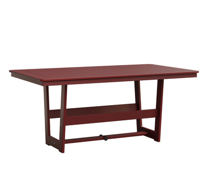 Berlin Gardens Hudson 40" x 70" Rectangle Table in Red