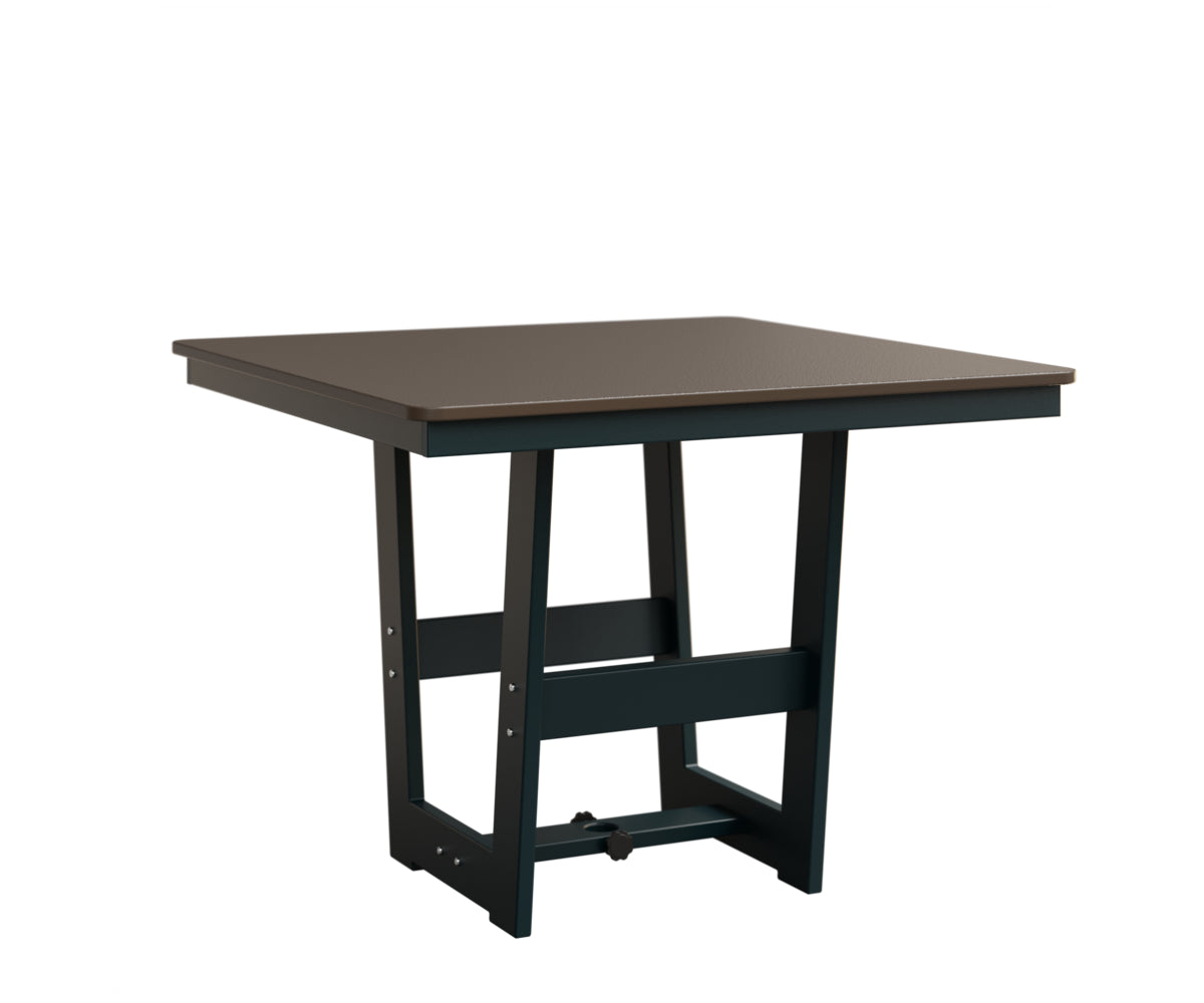 Berlin Gardens Hudson 40" x 40" Square Table in Berry, Hammered Bronze top