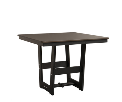 Berlin Gardens Hudson 40" x 40" Square Table in Black, Hammered Bronze top
