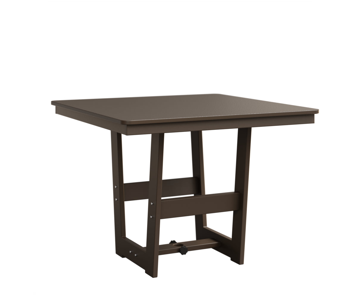 Berlin Gardens Hudson 40" x 40" Square Table in Clay, Hammered Bronze top