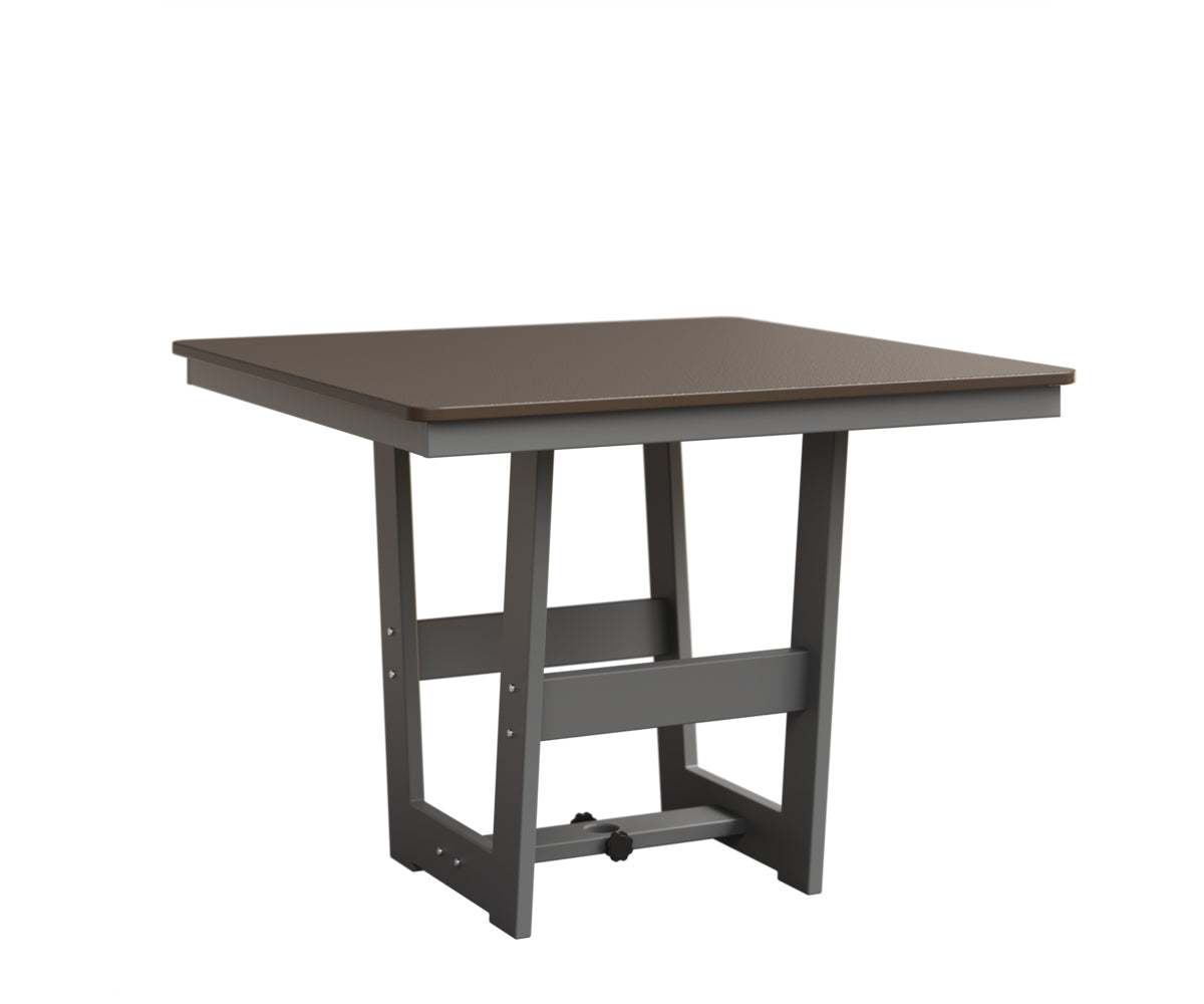 Berlin Gardens Hudson 40" x 40" Square Table in Fog, Hammered Bronze top