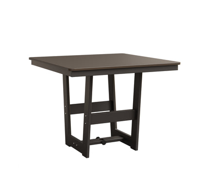 Berlin Gardens Hudson 40" x 40" Square Table in Graphite, Hammered Bronze top