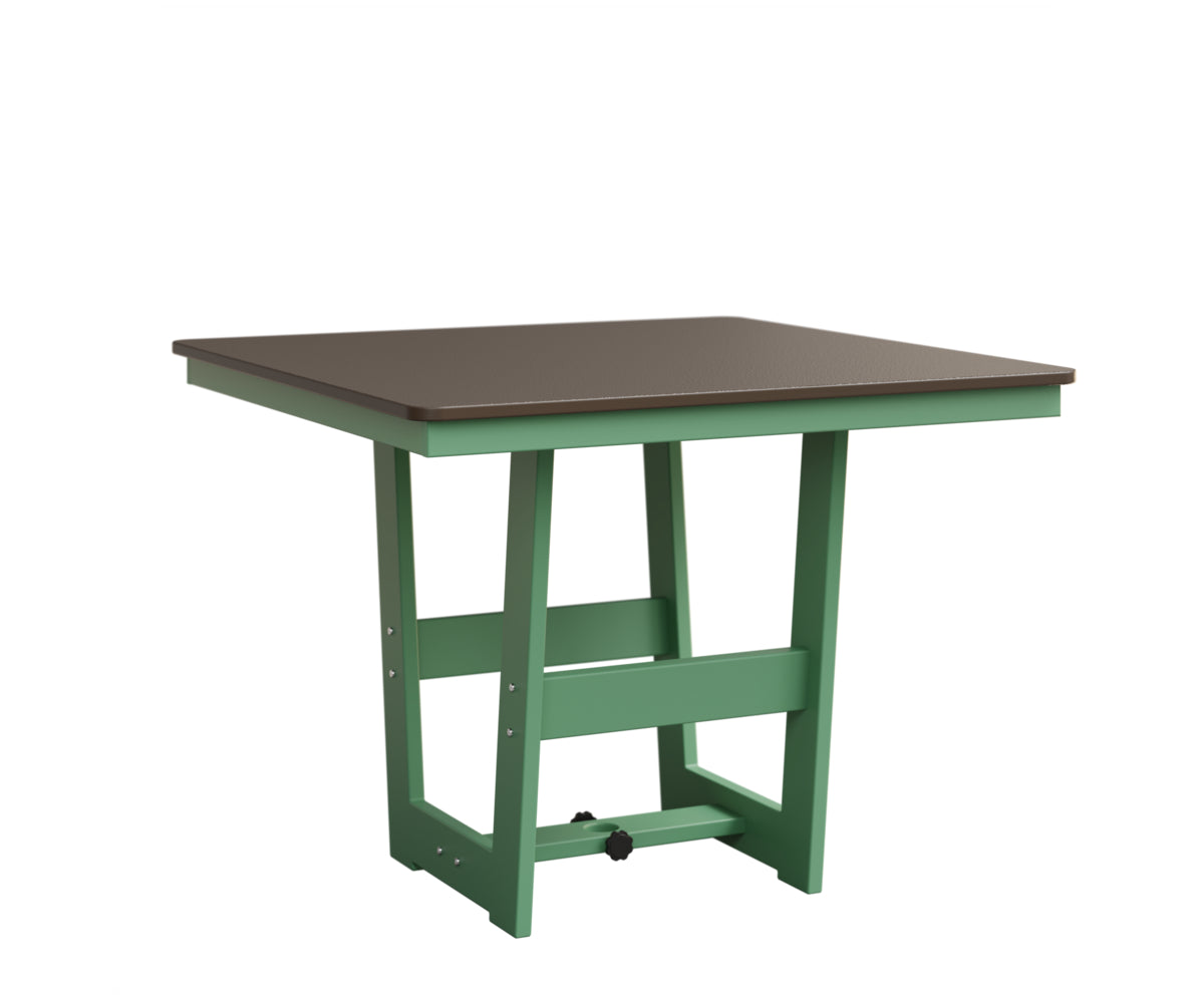 Berlin Gardens Hudson 40" x 40" Square Table in Mint, Hammered Bronze top