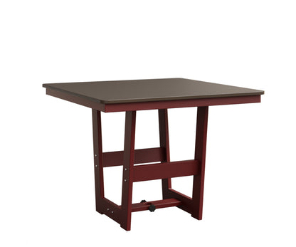 Berlin Gardens Hudson 40" x 40" Square Table in Red, Hammered Bronze top