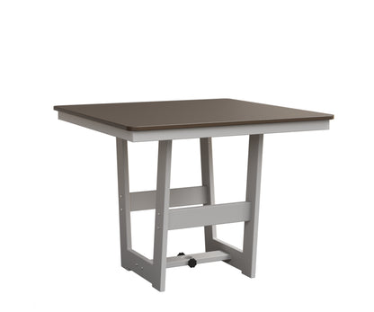 Berlin Gardens Hudson 40" x 40" Square Table in White, Hammered Bronze top