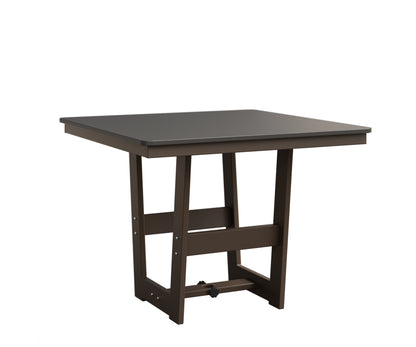 Berlin Gardens Hudson 40" x 40" Square Table in Clay, Hammered Stainless top