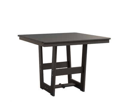 Berlin Gardens Hudson 40" x 40" Square Table in Graphite, Hammered Stainless top