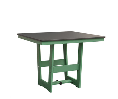 Berlin Gardens Hudson 40" x 40" Square Table in Mint, Hammered Stainless top