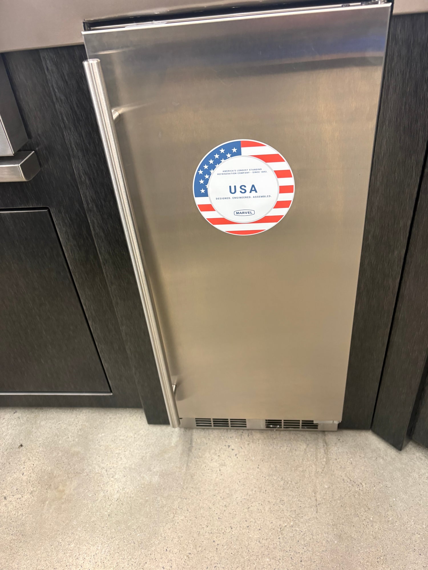 Marvel 15" Outdoor Nugget Ice Maker/Machine w/ Pump, Stainless Steel