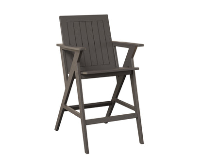 Berlin Gardens Kinsley Bar Arm Chair in Graphite