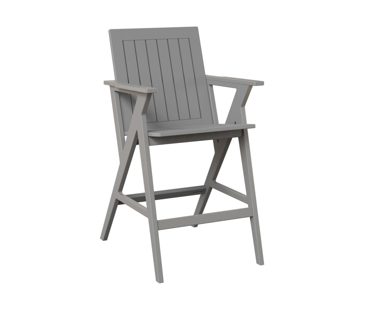 Berlin Gardens Kinsley Bar Arm Chair in Fog