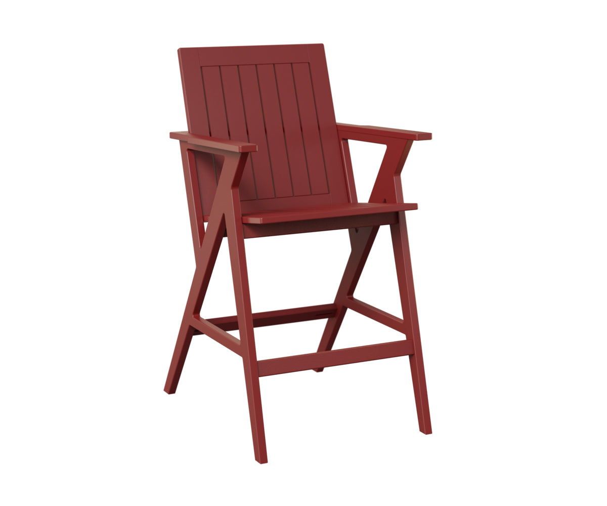 Berlin Gardens Kinsley Bar Arm Chair in Red