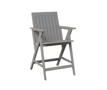Berlin Gardens Kinsley Counter Arm Chair in Fog