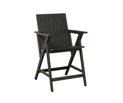Berlin Gardens Kinsley Counter Arm Chair in Black