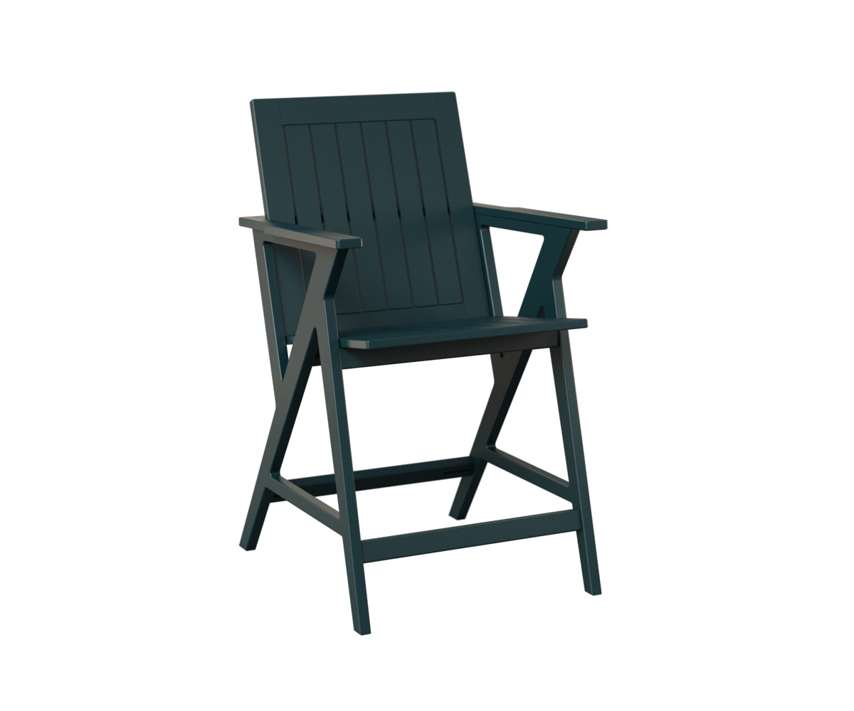 Berlin Gardens Kinsley Counter Arm Chair in Berry
