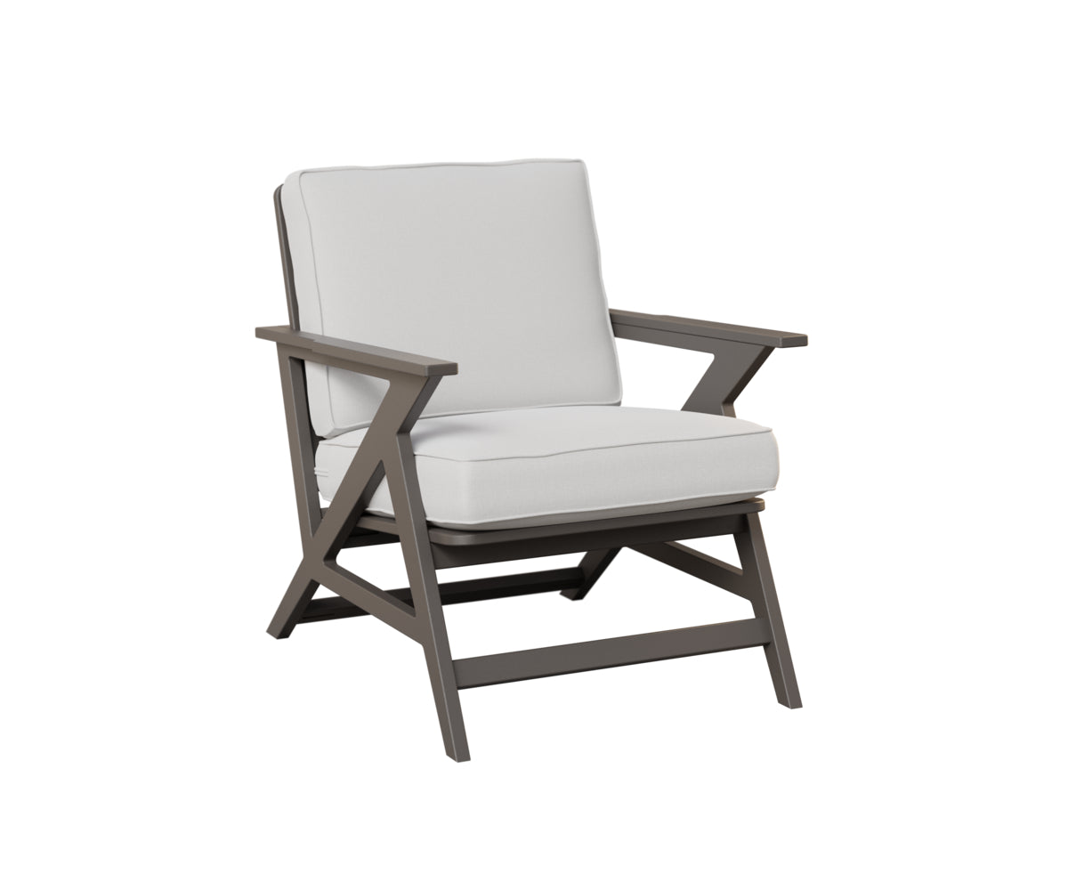 Berlin Gardens Kinsley Lounge Chair in Graphite