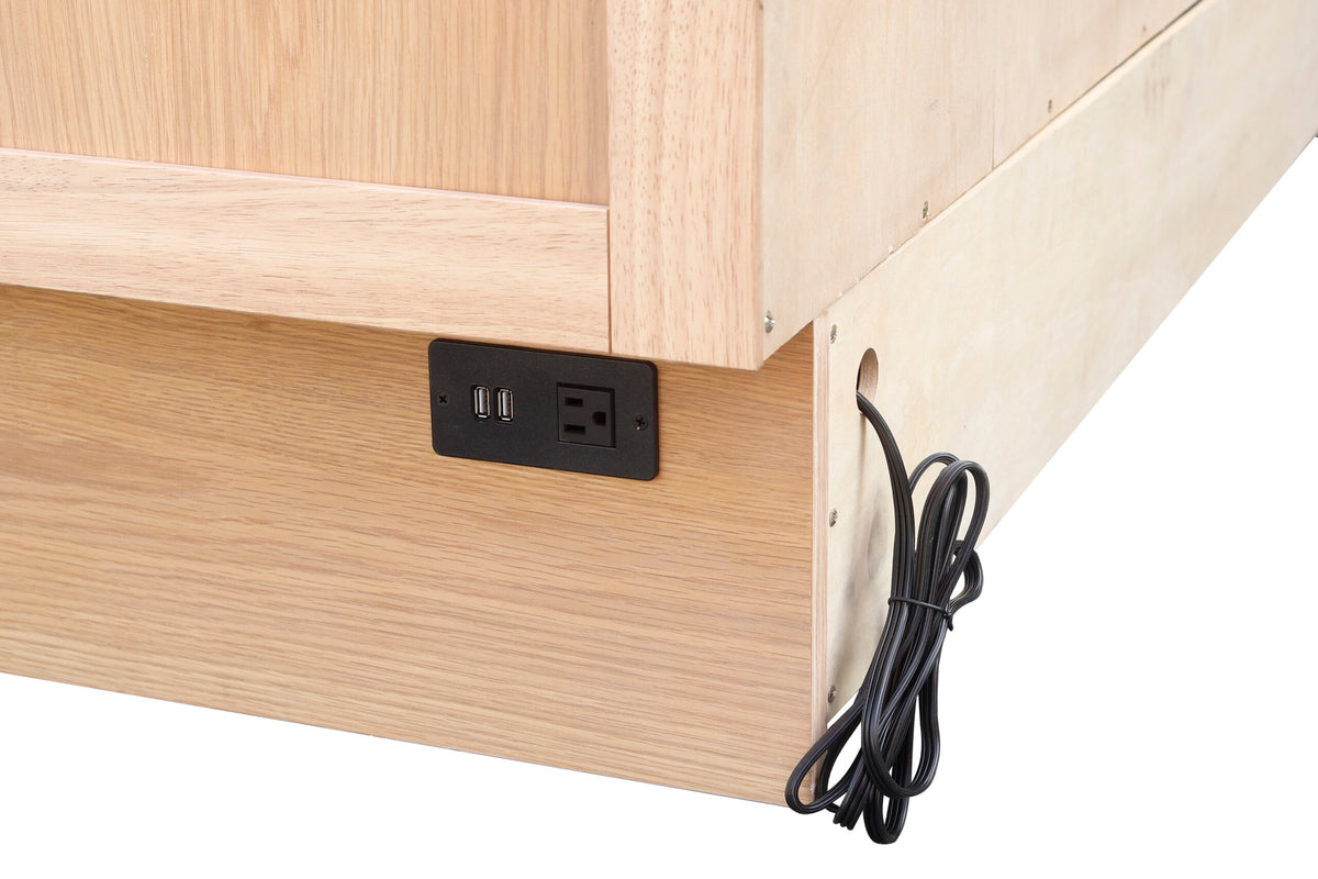 Bridger Murphy Bed built-in charging outlet detail