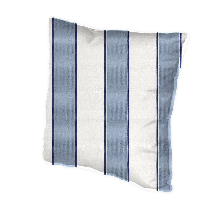 Lloyd Flanders 19" Square Fiber Down Outdoor Throw Pillow in Painter Sapphire fabric