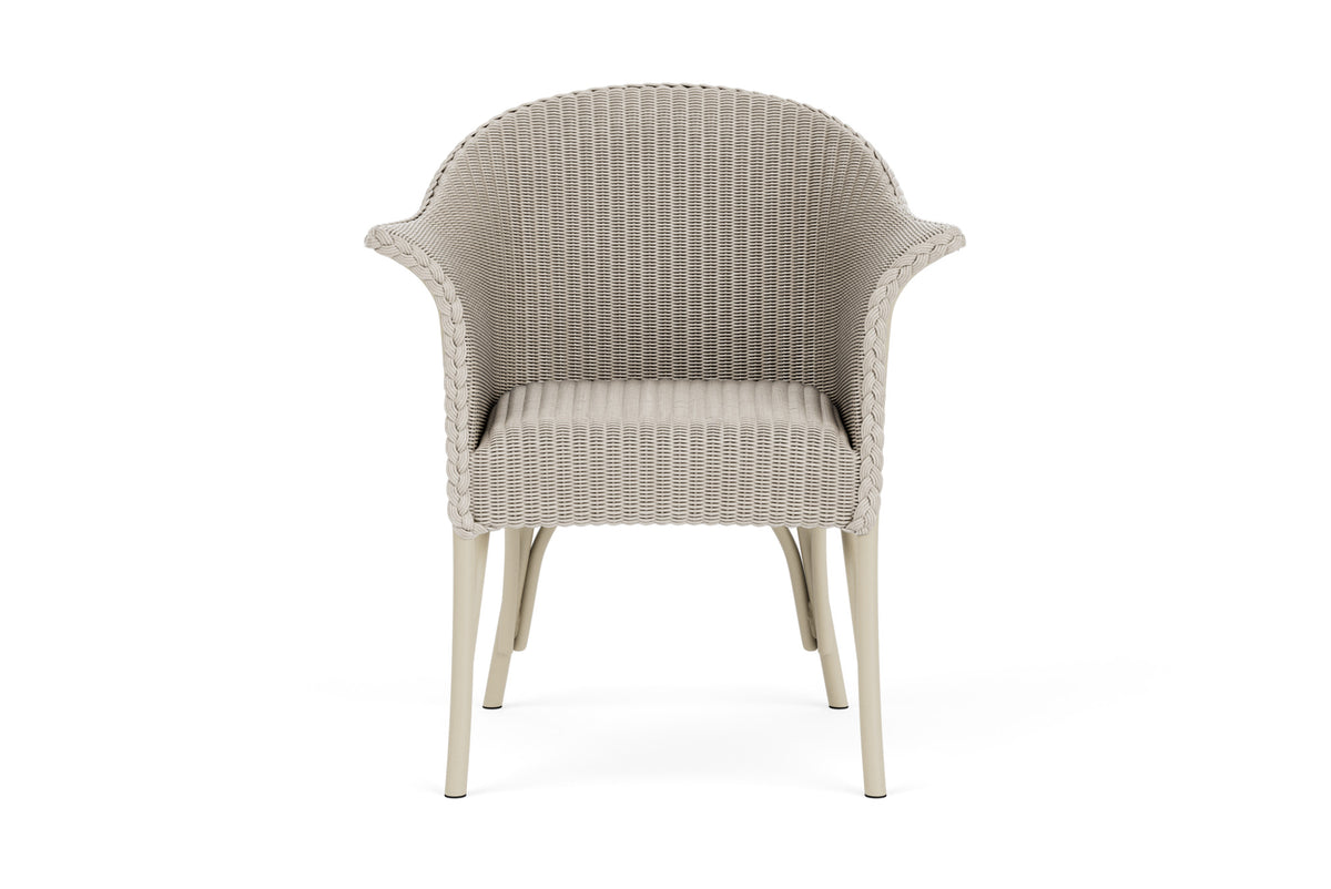 Lloyd Flanders All Seasons Dining Armchair with Padded Seat in Linen frame