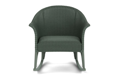 Lloyd Flanders All Seasons Lounge Rocker with Padded Seat in Spruce frame