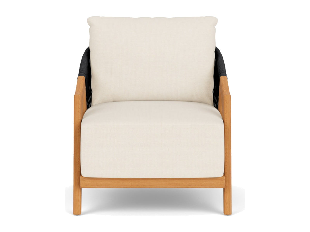 Lloyd Flanders Alpine Lounge Chair Charcoal Rope Fortune Champagne