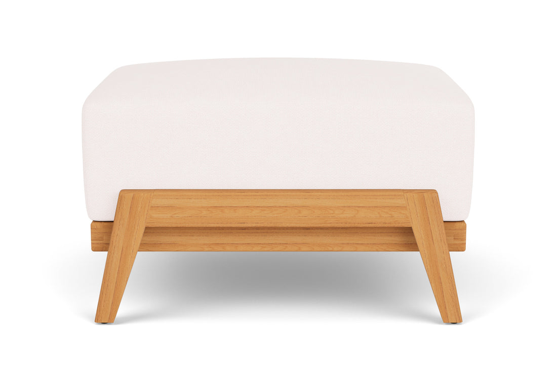 Lloyd Flanders Alpine Ottoman with Falcon White fabric