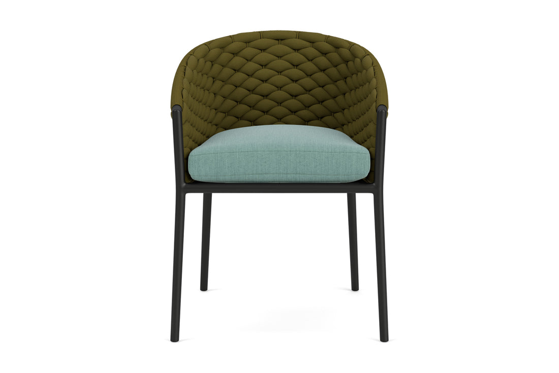 Lloyd Flanders Escape Dining Armchair with Loveboat Mint fabric