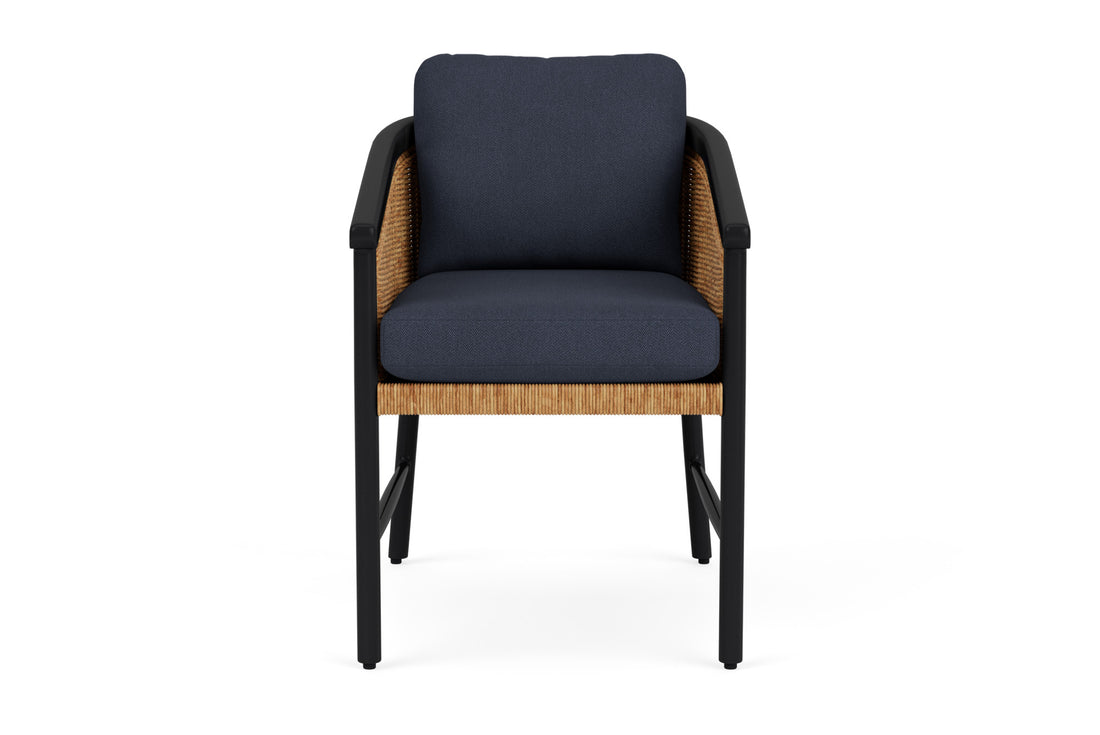 Lloyd Flanders Galloway Dining Armchair with Hayden Navy fabric