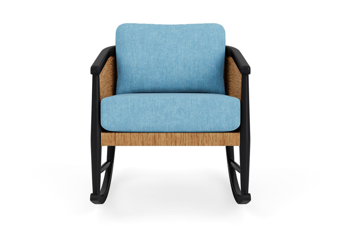 Lloyd Flanders Galloway Lounge Rocker with Cast Horizon fabric