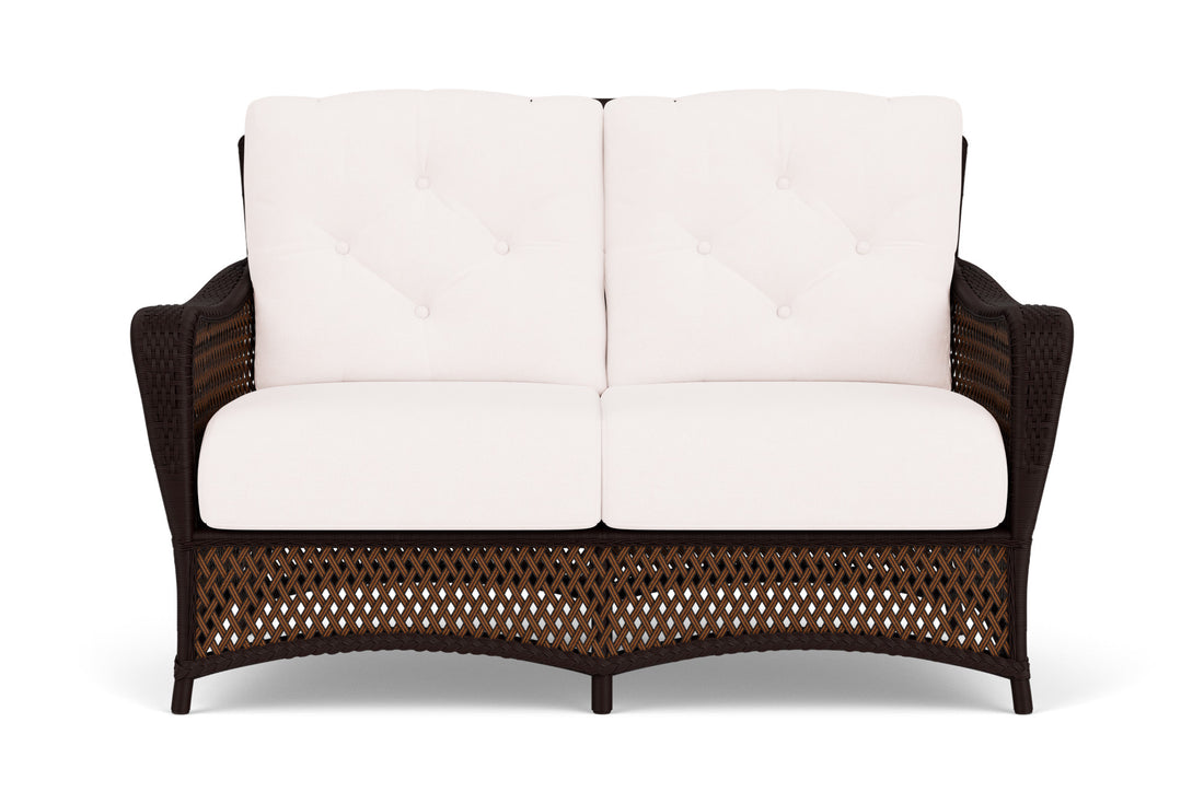 Lloyd Flanders Grand Traverse Loveseat with Falcon White fabric