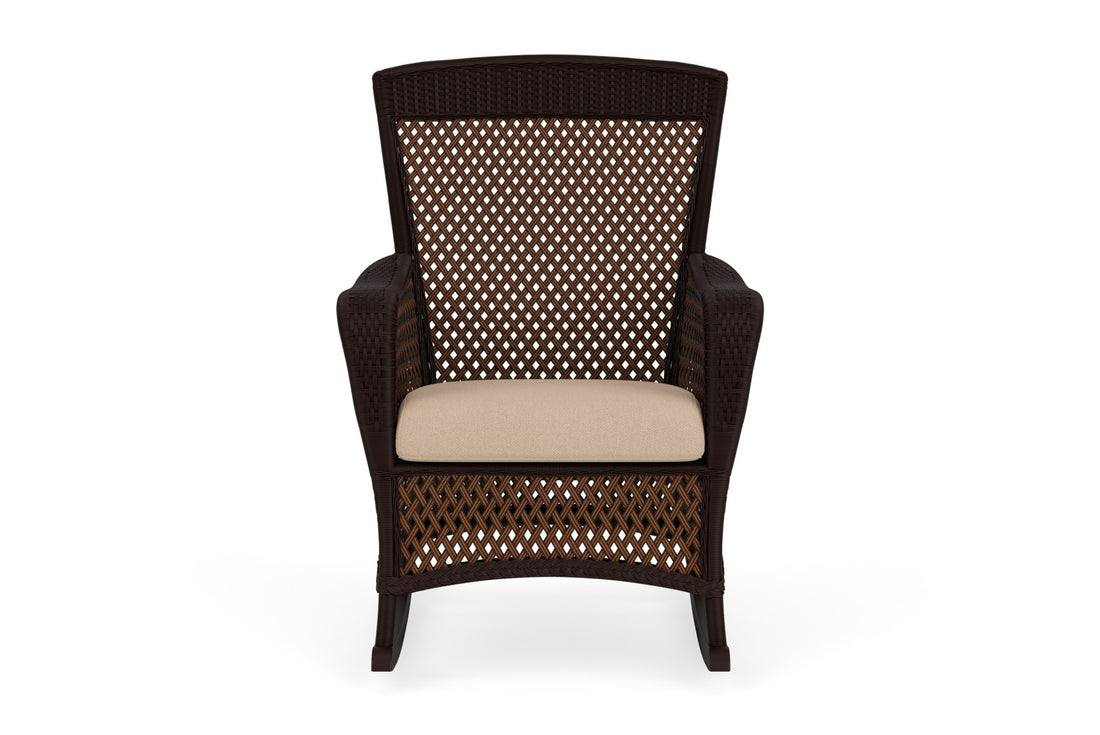 Lloyd Flanders Grand Traverse Porch Rocker with Hayden Linen fabric