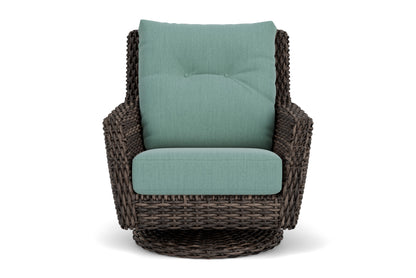 Lloyd Flanders Largo High Back Swivel Rocker with Loveboat Mint fabric