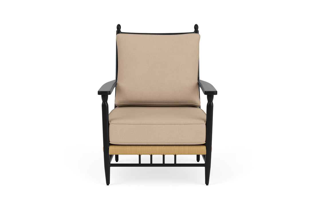 Lloyd Flanders Low Country Lounge Chair with Hayden Linen fabric