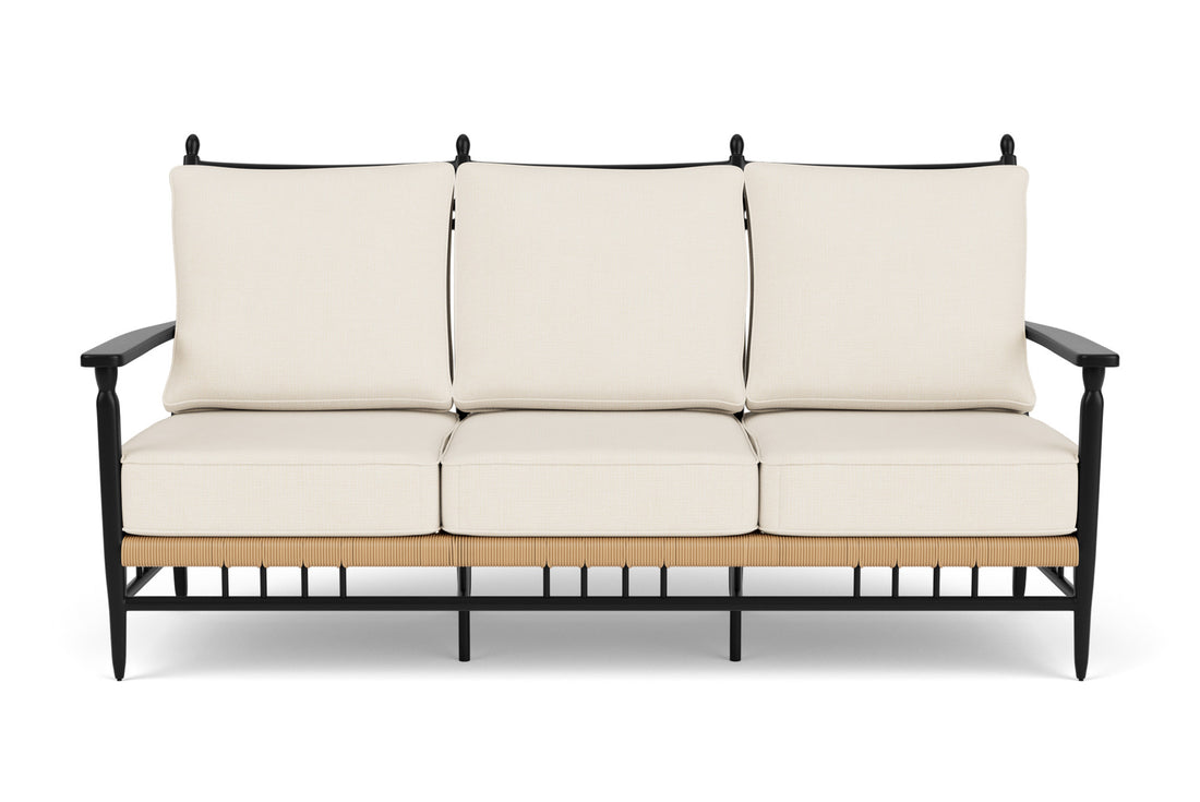Lloyd Flanders Low Country Sofa with Fortune Champagne fabric