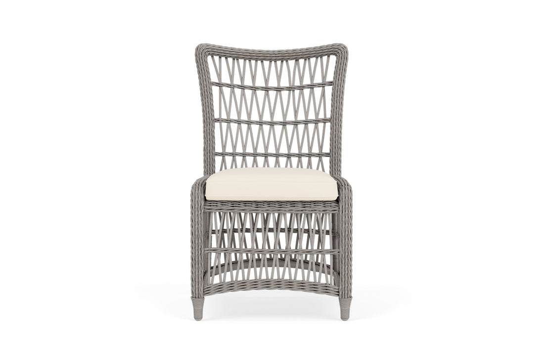 Lloyd Flanders Mackinac Armless Dining Chair with Brightside Chalk fabric