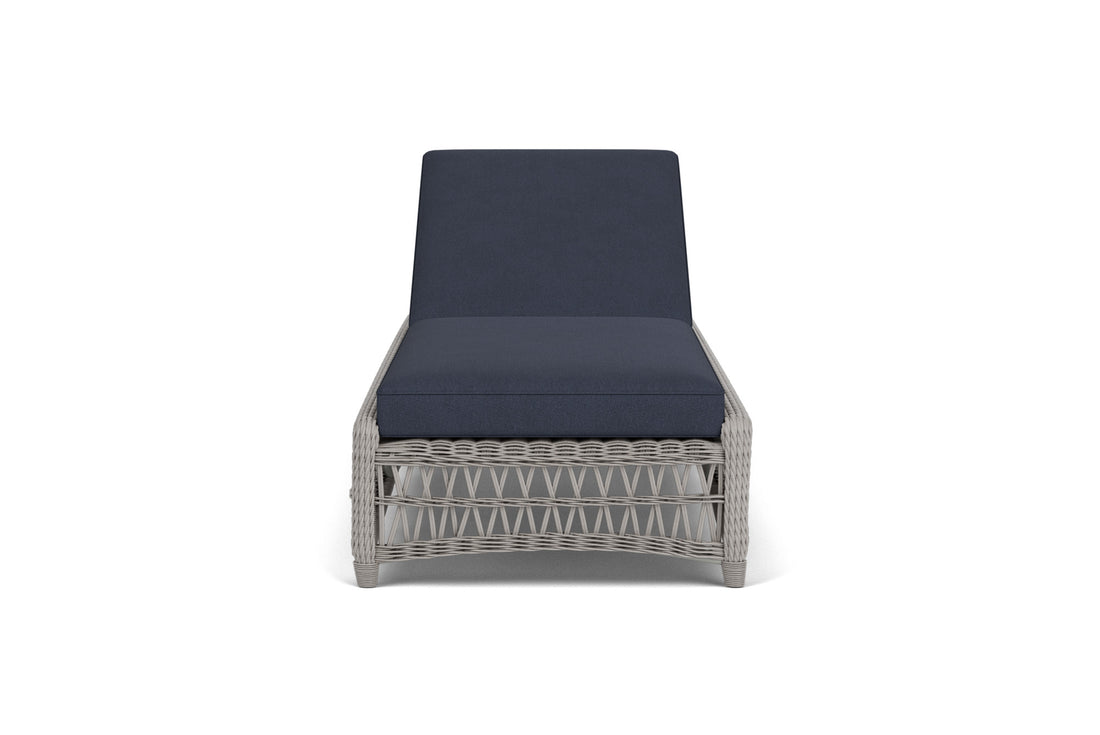 Lloyd Flanders Mackinac Chaise with Hayden Navy fabric
