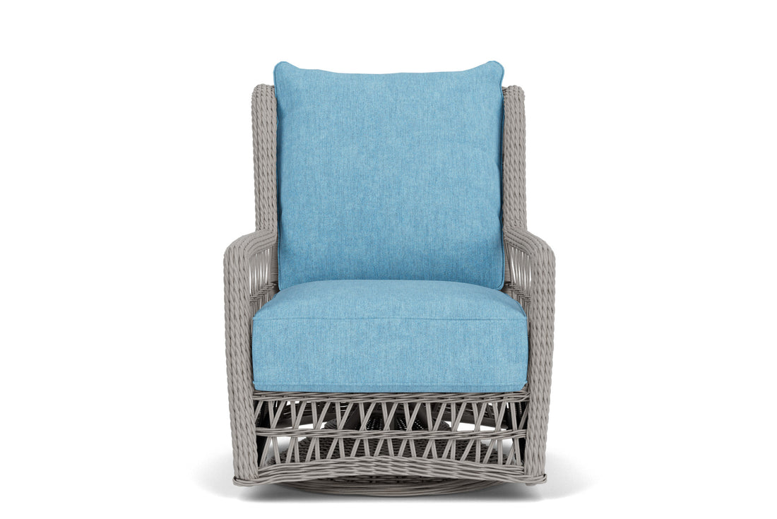 Lloyd Flanders Mackinac High Back Swivel Glider with Cast Horizon fabric