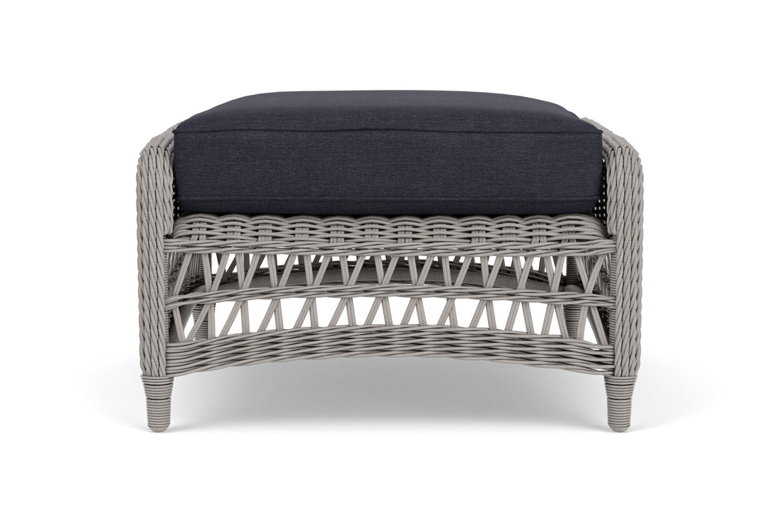 Lloyd Flanders Mackinac Ottoman with Play Navy fabric