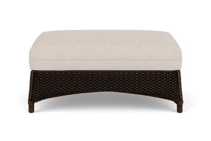 Lloyd Flanders Mandalay Large Ottoman in Mink frame with Zenith Oatmeal fabric