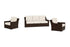 Lloyd Flanders Mesa 3-Piece Living Room Set in Pecan with Fortune Champagne fabric - all pieces shown