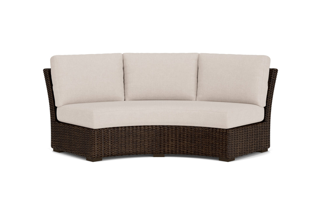 Lloyd Flanders Mesa Curved Sofa Sectional with Zenith Oatmeal fabric