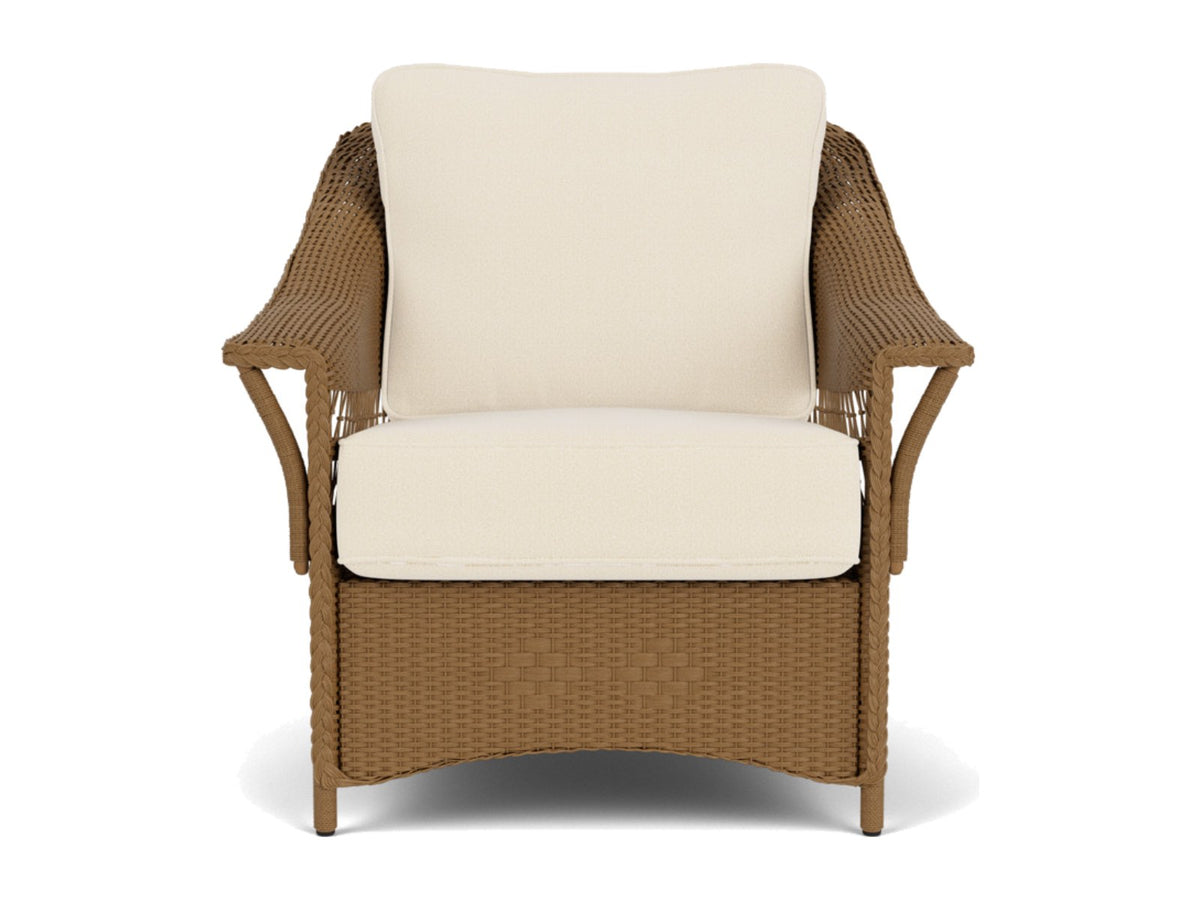 Lloyd Flanders Nantucket Lounge Chair Hickory Frame Brightside Egret