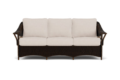 Lloyd Flanders Nantucket Sofa in Mink frame with Zenith Oatmeal fabric