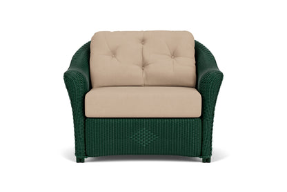 Lloyd Flanders Reflections Chair &amp; a Half in Woodland frame with Hayden Linen fabric