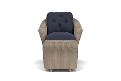 Lloyd Flanders Reflections Day Chaise in French Beige frame with Hayden Navy fabric
