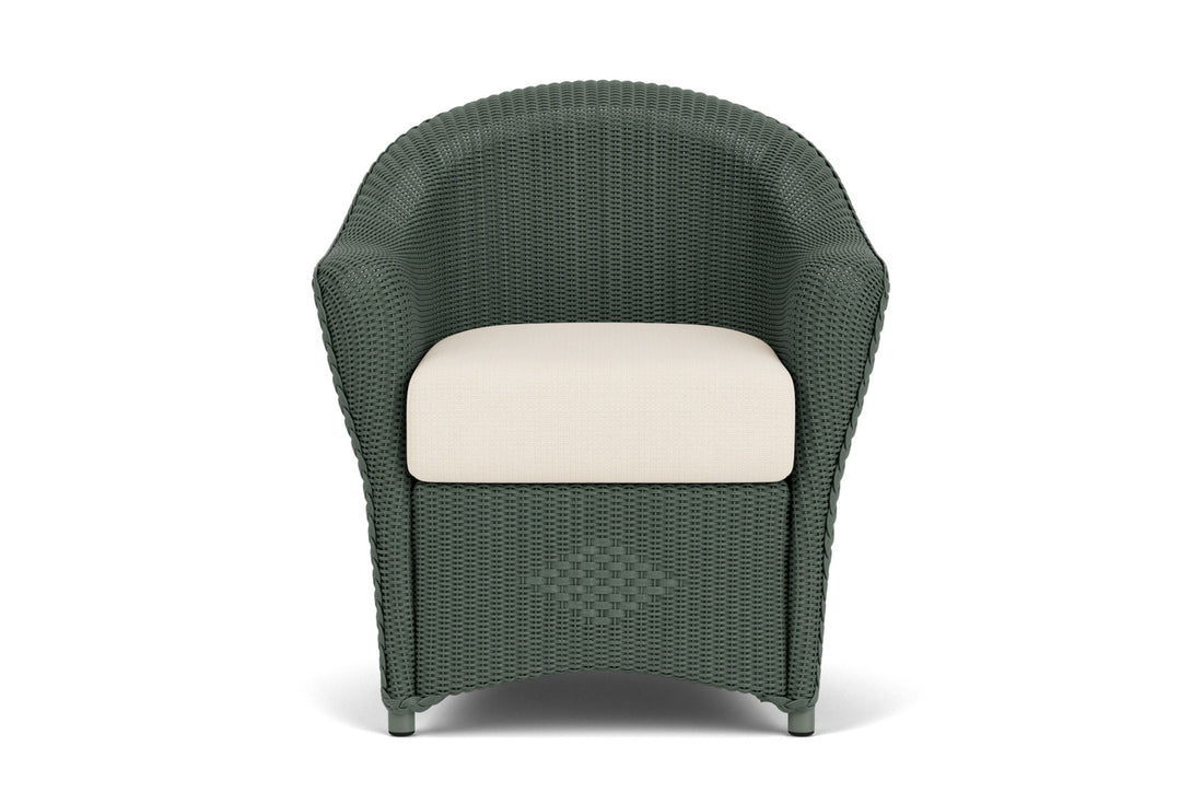 Lloyd Flanders Reflections Dining Armchair in Spruce frame with Fortune Champagne fabric