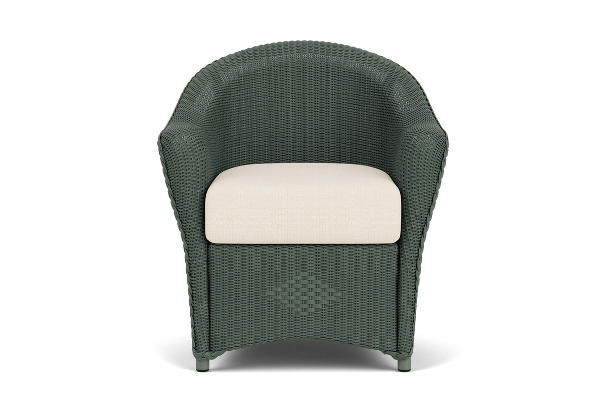 Lloyd Flanders Reflections Dining Armchair in Spruce frame with Fortune Champagne fabric